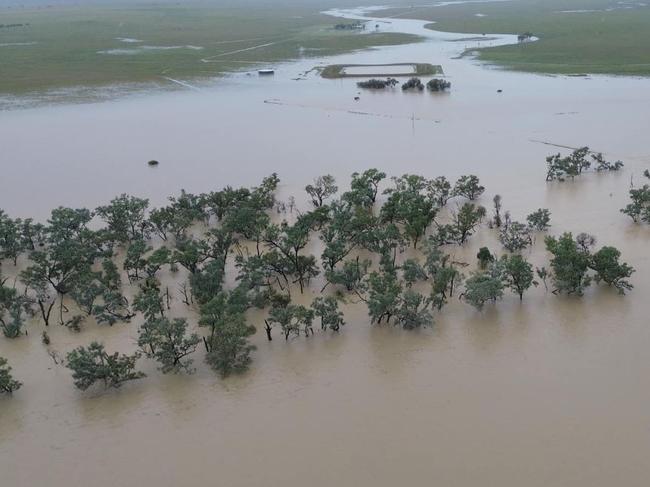 Landsdowne, 65km south of Tambo in central Queensland, recorded 210mm in a day this week. Picture: Andrew Turnbull