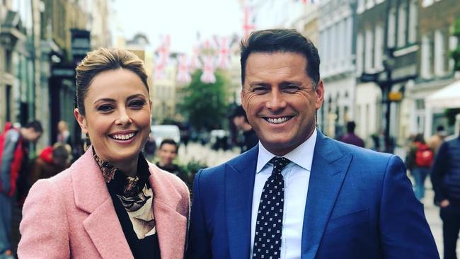 Alison Langdon and Karl Stefanovic covering the Royal Wedding in 2018. Picture: Instagram