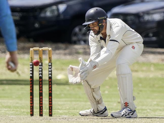 DDCA: Buckley Ridges wicketkeeper Troy Aust keeps his eye on the ball. Picture: Valeriu Campan