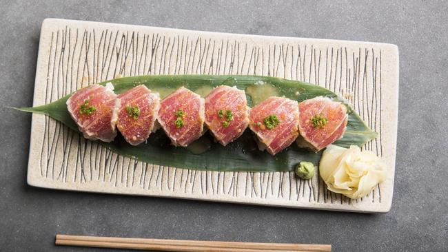 Tuna maguro sushi at Etsu Izakaya,. Picture: NIGEL HALLETT