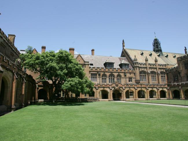 An empty University of Sydney campus, which could be the norm should students be stranded overseas.