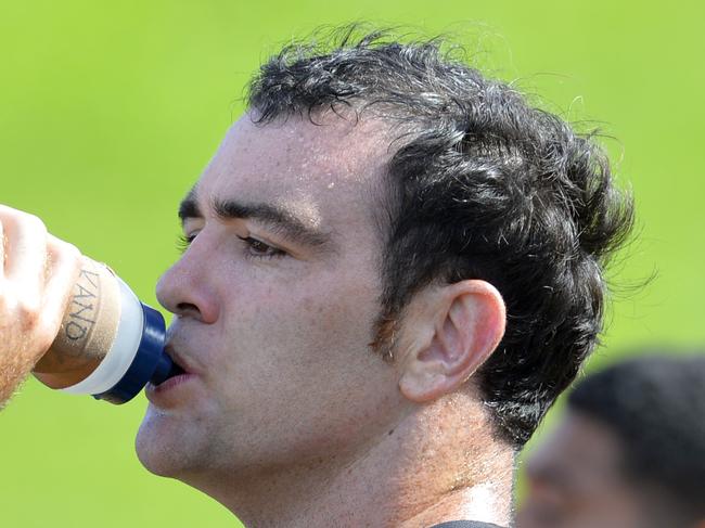 The NQ Cowboys training at 1300 Smiles Stadium, in Townsville, Queensland, ahead of the start of 2015 NRL Season. Kane Linnett. Picture: Wesley Monts