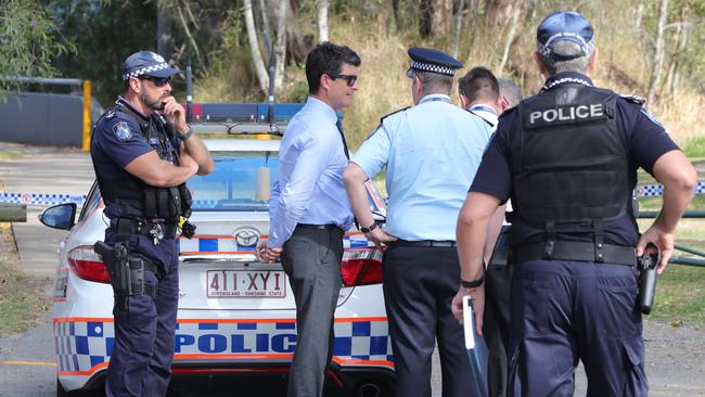 Police at Martin Sheils Park, Tallebudgera in 2019 following the discovery of Shane Ross’ body. Picture Glenn Hampson