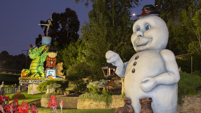 The Christmas light display on the banks of the River Torrens at Thebarton in 2021. Picture: Supplied