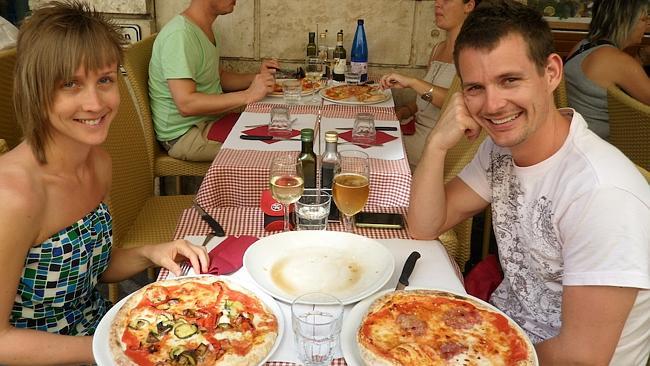 Pizza twice a day. Living the dream. Picture: Tatyana Leonov