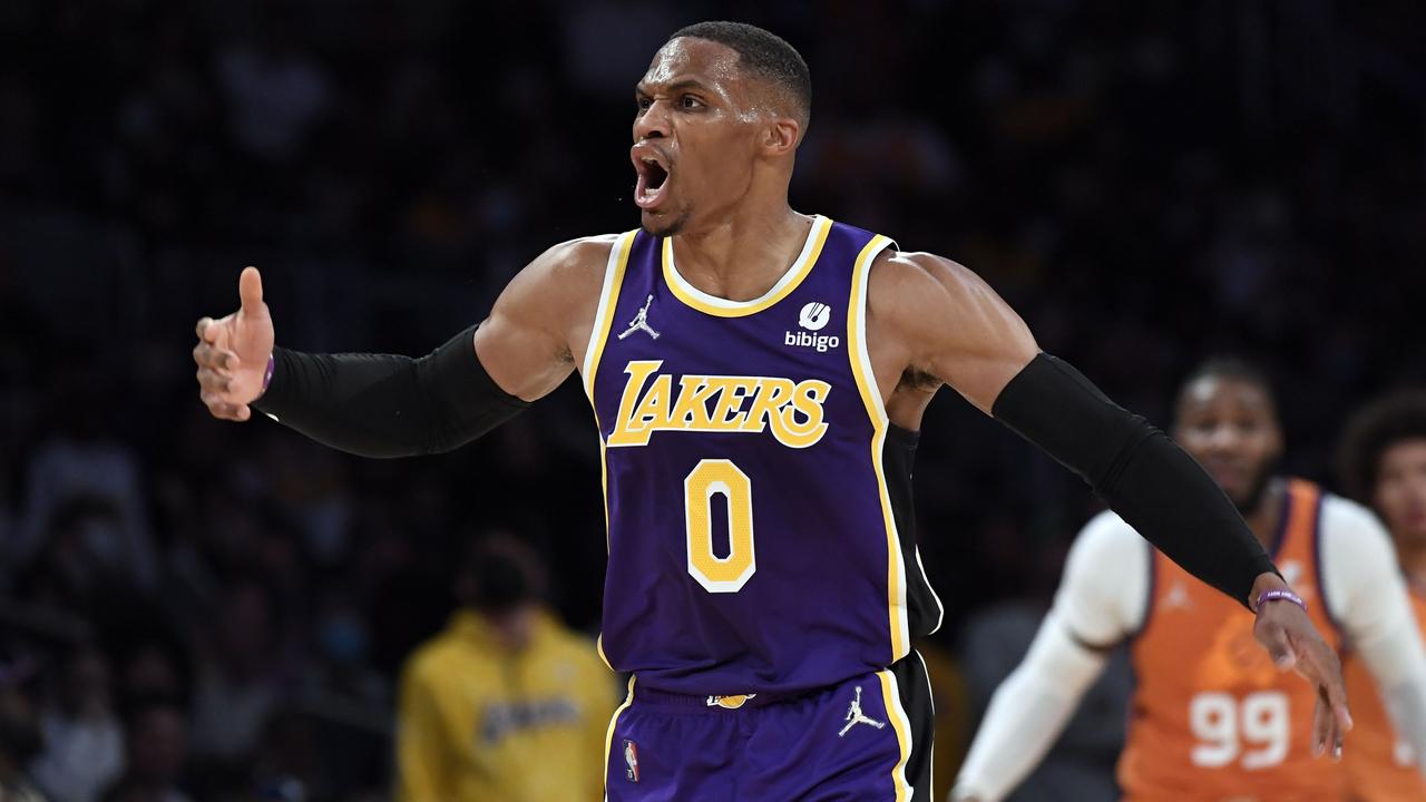 Pertandingan Russell Westbrook melawan Portland Trail Blazers, tiga besar LA Lakers, LeBron James, Lewati komentar Bayless, reaksi