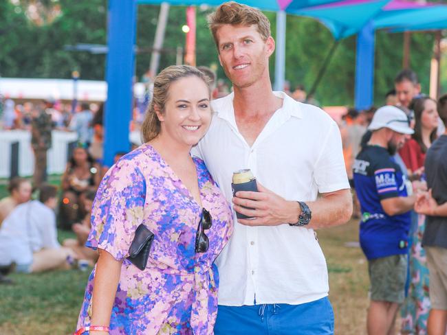 Amy Sinclair and Chris Jones at BASS IN THE GRASS 2022 Picture: Glenn Campbell