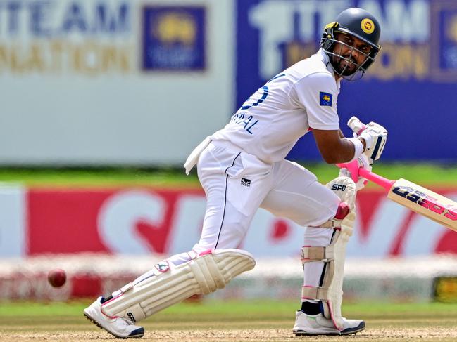 Dinesh Chandimal offered the only real resistance of Sri Lanka’s first innings. Picture: Ishara S. Kodikara/AFP