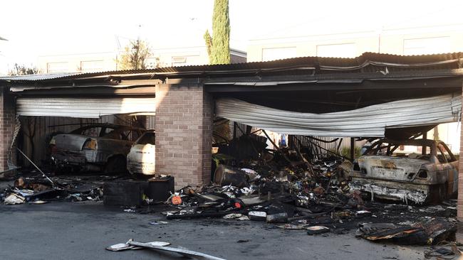 Damage caused by the fire at Grange Court, Seaford. Picture: Roger Wyman