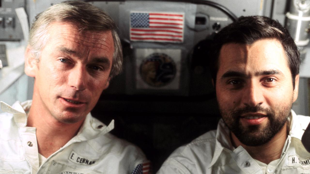 Astronaut Eugene A. Cernan (L) and scientist-astronaut Harrison H. "Jack" Schmitt, photographed by the third crew member Ronald Evans, aboard the Apollo 17 spacecraft. Picture: NASA