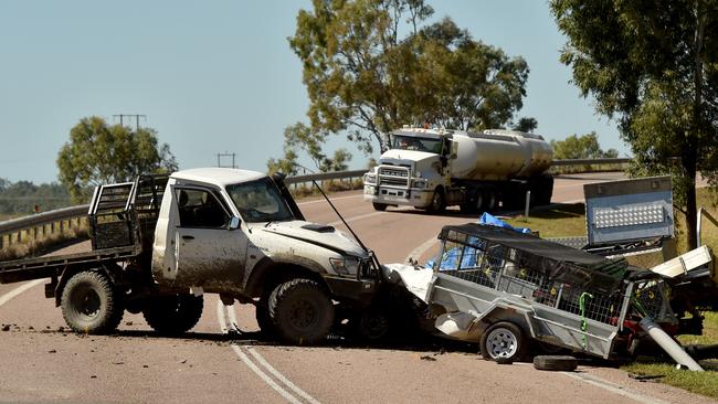 Paustian and his childhood friend Louis Moore were driving back from Townsville when he caused a fatal crash on the Bruce Highway. Picture: Evan Morgan