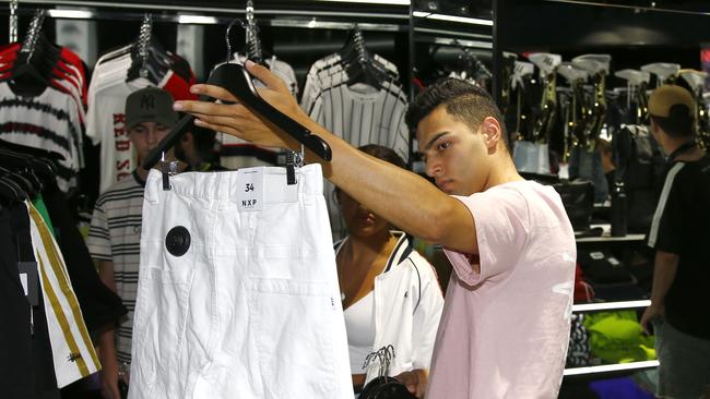 Shoppers in Culture Kings during the Boxing Day sales