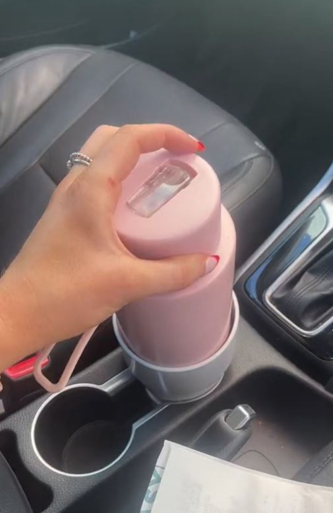 The item holds a 1-litre water bottle effortlessly. Picture: TikTok/maddyryan44