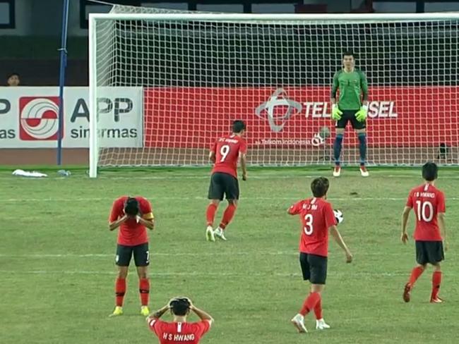 Son Heung-min couldn't watch as his teammate took a 118th minute penalty