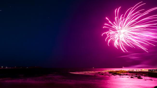 New Year's Eve fireworks at Dee Why Beach. Photo Lyndon Marceau