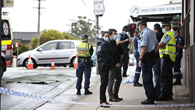 Police at the scene of the tragic pedestrian crash that claimed Ms Gioia’s life. Picture: NCA NewsWire / Adam Yip