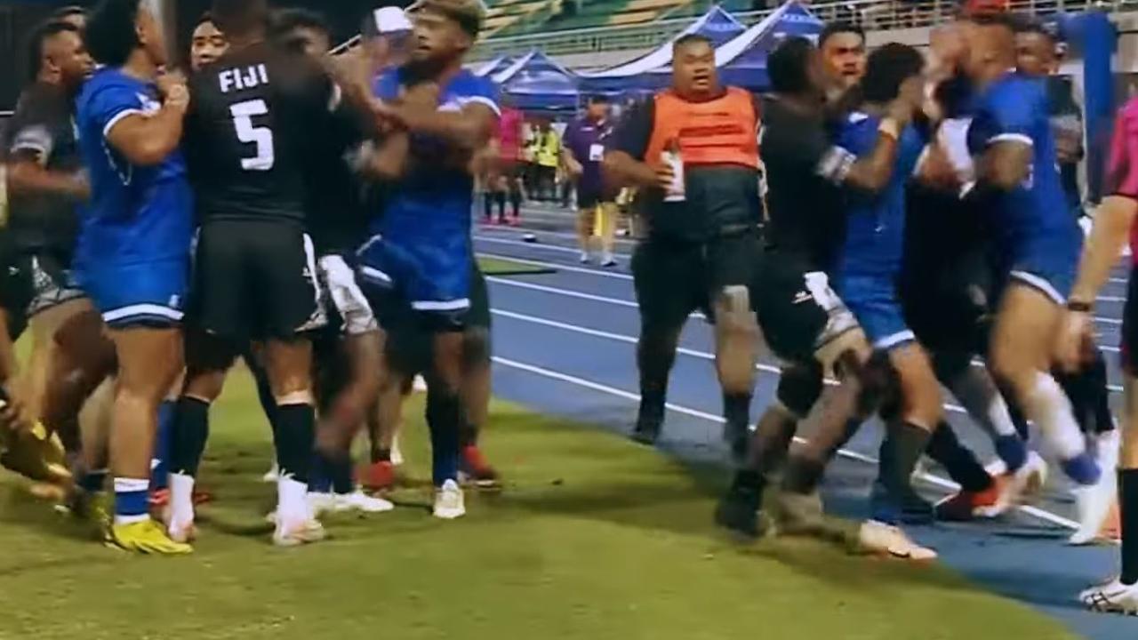Twelve players have been charged for last November’s ugly brawl between Fiji and Samoa at the Pacific Games nine’s tournament in the Solomon Islands.