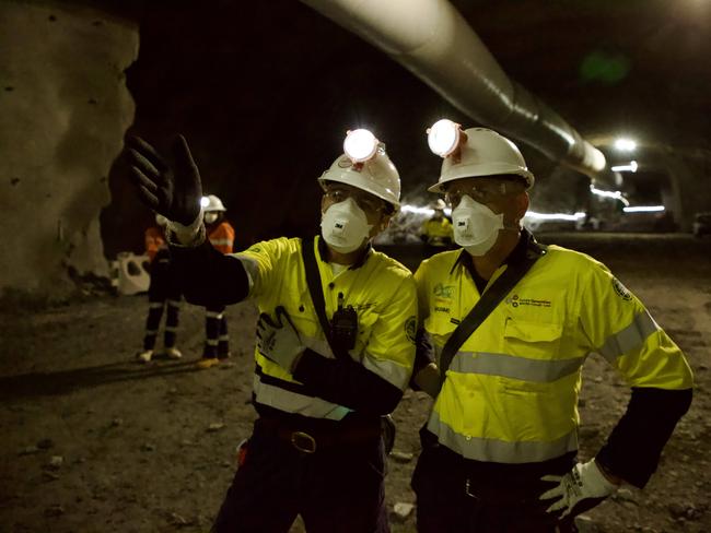 21/02/2024: Media tour of Snowy Hydro 2.0 project.  Massimo Franceschi (right), FGJV project director