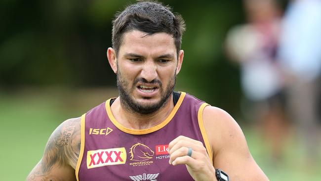 Matt Gillett is on a modified training program as he works back from a shoulder reconstruction. Picture: AAP