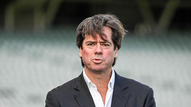 AFL CEO Gillon McLachlan has revealed the findings of the independent investigation into Hawthorn. Picture: NCA NewsWire / Brenton Edwards