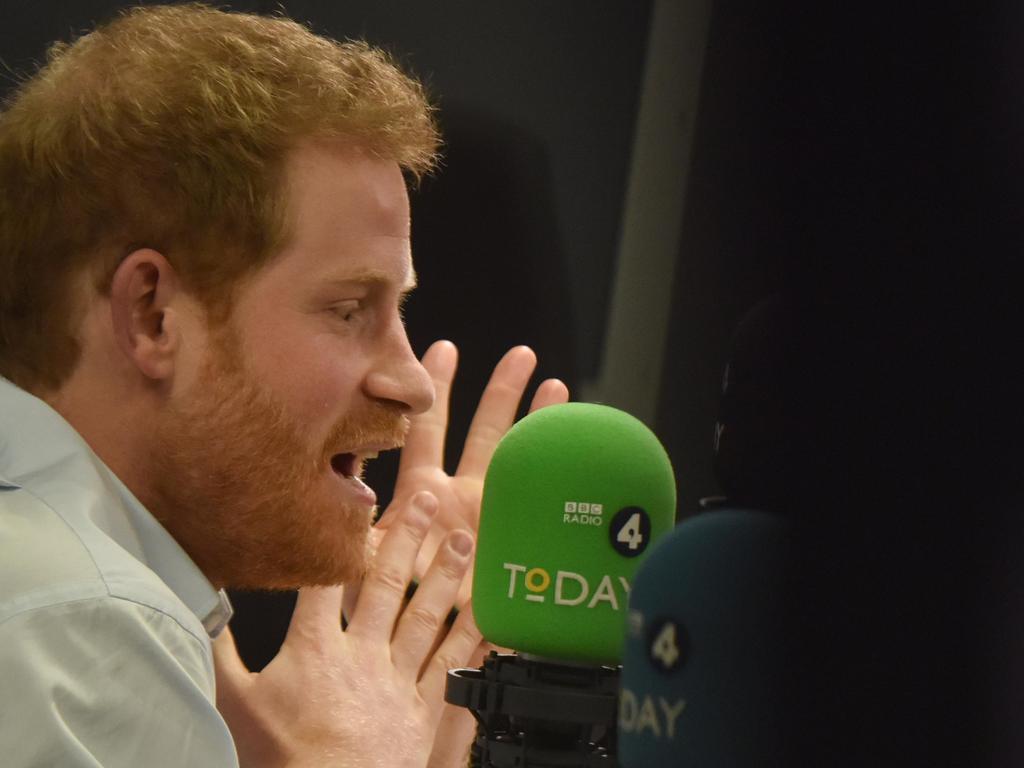 Prince Harry guest edited BBC Radio 4's Today program in 2017 and said people can make a "difference" in changing society for the better on climate change. Picture: Getty