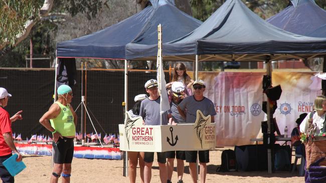 The Great Northern boat at the Henley on Todd in Alice Springs, Saturday, August 17, 2024. Picture: Gera Kazakov