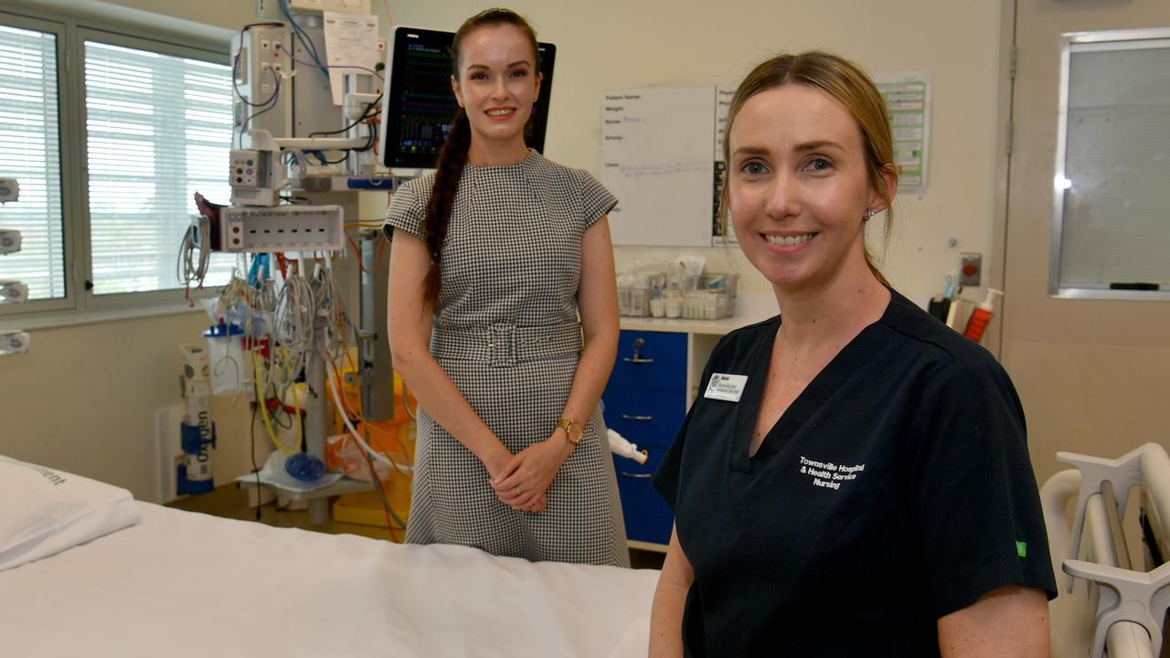 Brighter Lives CEO Stephanie Naunton and Nurse Educator Bernadette Clapperton, at the Townsville Hospital's Intensive Care Unit, are set for the upcoming Giving Day to celebrate the charity's 35th birthday. Picture: Evan Morgan