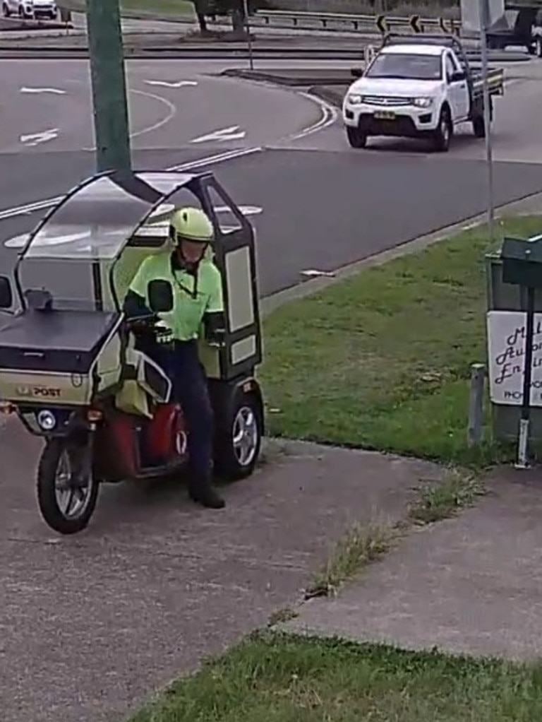 The postie arrives at the Newcastle business. Picture: Facebook