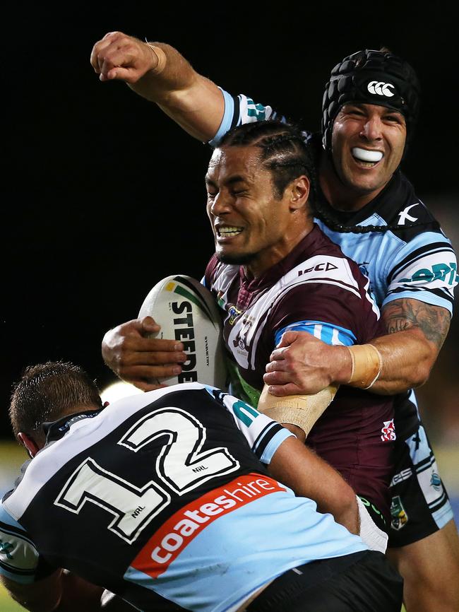 Steve Matai was one of the Sea Eagles stars sidelined with injury. Picture. Phil Hillyard.
