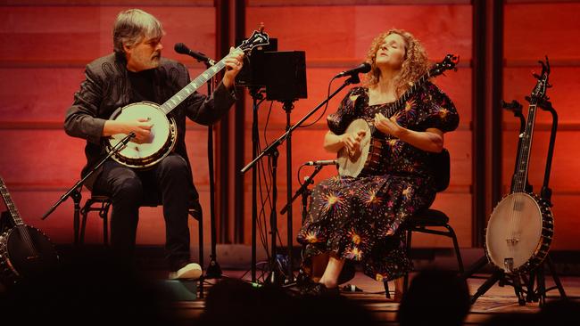 Bela Fleck and Abigail Washburn performing at the City Recital Hall, Sydney. Picture: Jared Leibowitz