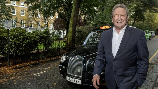 Andrew Forrest in London last month.