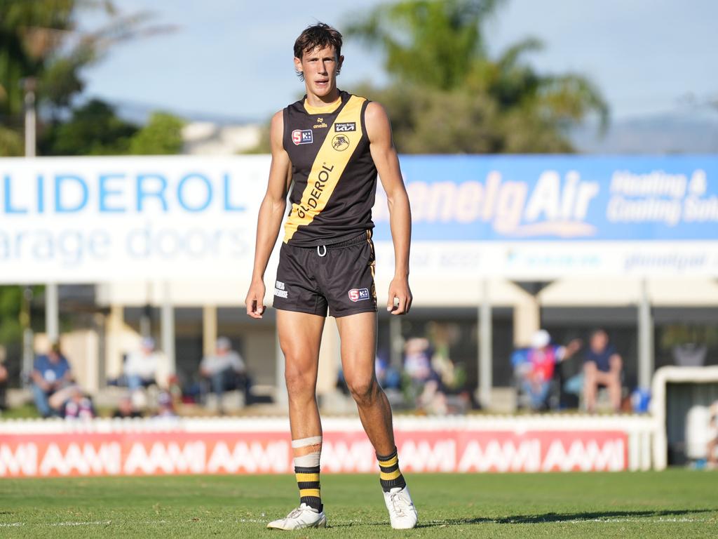 Port Adelaide selected Harrison Ramm with pick 3 in the mid-season draft. Picture: Gordon Anderson/Glenelg FC