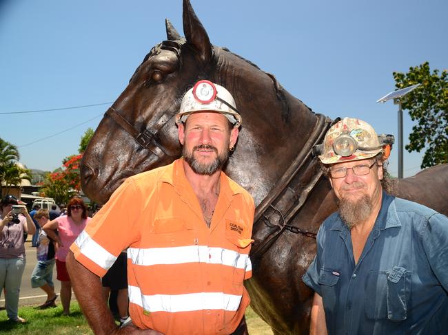 Former Collinsville miners and the last of the pit pony 'wheelers' Wayne Munro and Brett Sellings