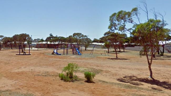 Stuart Park in Wittwer St, Whyalla. It is the scene of an assault on a police officer. Picture: Google