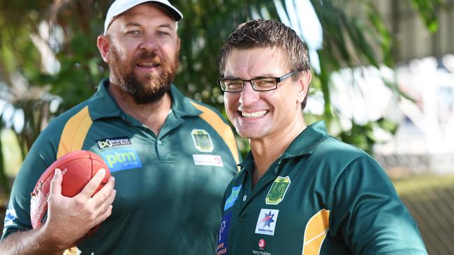 St Mary's Football Club champion Jarred Ilett (right) has taken over as women's coach for the 2016-17 season, while Rick Nolan will continue as senior coach. PICTURE: Helen Orr