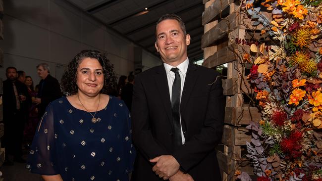 Athina Pascoe-Bell and Konrad Seidl at the 2024 NAIDOC Ball at the Darwin Convention Centre. Picture: Pema Tamang Pakhrin