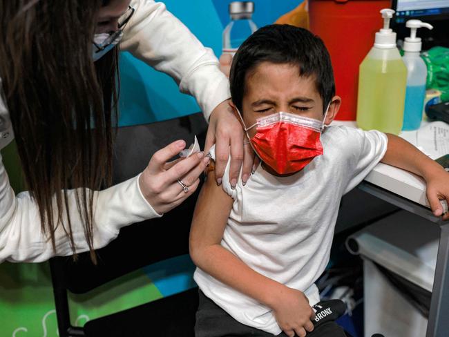 The FDA meets this week to consider Pfizer and Moderna’s vaccines for under-fives. Picture: Menahem Kahana/AFP