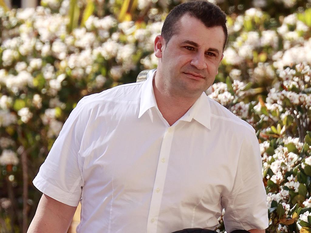 Ms Caddick’s husband, Anthony Koletti, arriving at the Lidcombe Coroners Court. Picture: Tim Hunter