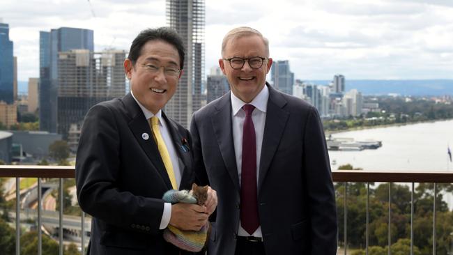 Prime Minister Anthony Albanese said AUKUS Pillar II left the door open for Japanese PM Kishida Fumio to collaborate. Picture: NCA NewsWire / Sharon Smith