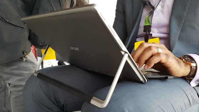 The Acer Switch Alpha 12 is good but laptop use is not ideal. Picture: Krishan Sharma.