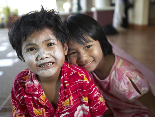 Children at one of two orphanages in Thailand funded by the Hands Across The Water charity. Picture: Supplied