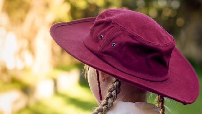 School hats are an item that commonly needs to be replaced each year.