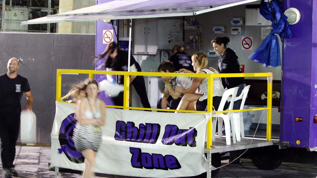 The Chill Out Zone on Orchid Avenue in Surfers Paradise which is staffed by expert who look after struggling party strip patrons. Picture: Luke Marsden.