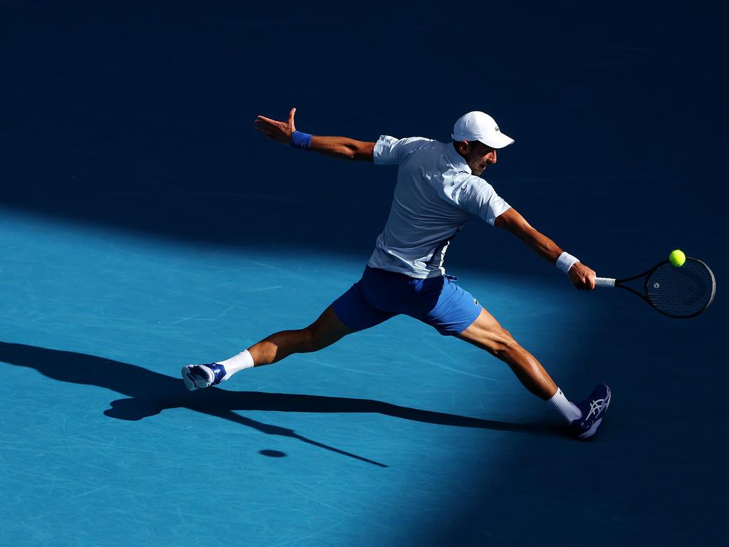 <p>We started the year with the Australian Open Tennis, with Novak Djokovic in action against Taylor Fritz during their quarterfinal on Rod Laver Arena. Picture: Mark Stewart</p>