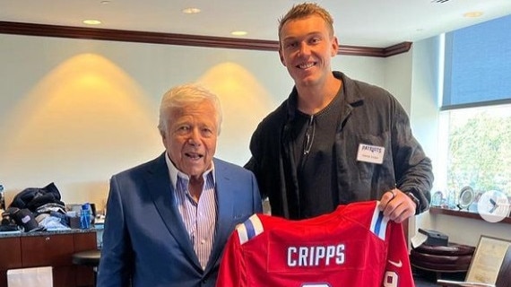 Carlton captain and Brownlow medallist Patrick Cripps spent a day with the New England Patriots – including team owner Robert Kraft.