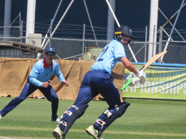 NSW Country's Harry Price in action against NSW Metro at the under-17 national championships in Launceston on Friday. Picture: Jon Tuxworth