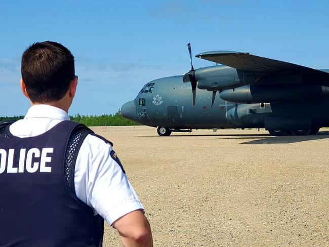 A Hercules plane and personnel have been searching Gillam by air. Picture: twitter.com/rcmpmb