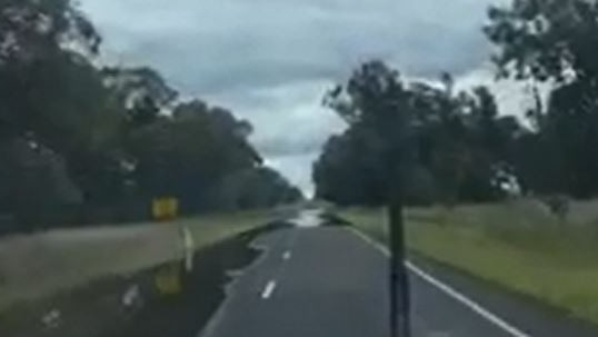 A screenshot of a video taken of the floodwaters in Tullamore. Photo: Supplied.