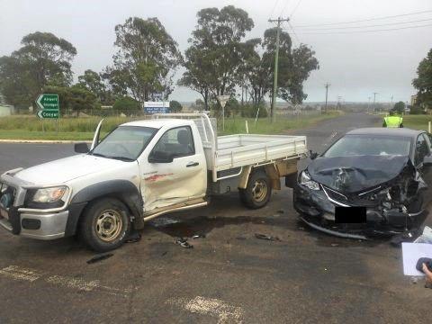 SMASHED: On Tuesday Kingaroy Police were called to a two-vehicle traffic crash. Picture: Kingaroy Police