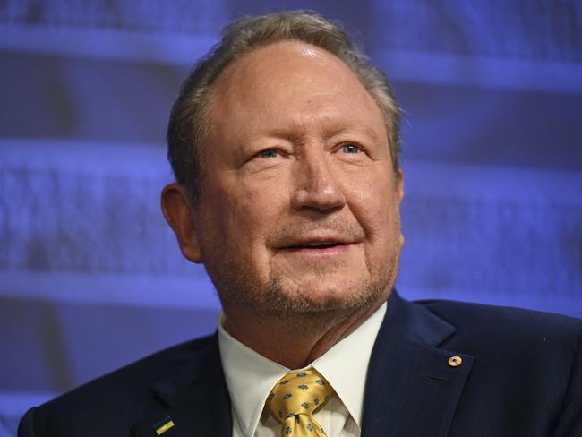 CANBERRA, AUSTRALIA, NewsWire Photos. FEBRUARY 26, 2024: Dr Andrew Forrest AO, Global Business and Philanthropic Leader, addresses the National Press Club of Australia in Canberra on 